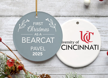 custom personalized first christmas college team christmas ornament – Christmas ornament, holiday tree decoration or gift