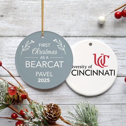 custom personalized first christmas college team christmas ornament – Christmas ornament, holiday tree decoration or gift