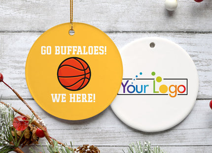 holiday personalized basketball college christmas ornament – Christmas ornament, holiday tree decoration or gift