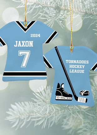 Personalized Baseball Jersey - Purple Christmas Ornament from ORNAMENT EXCLUSIVE Personalized Ornament