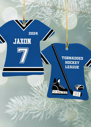 Personalized Baseball Jersey - Purple Christmas Ornament from ORNAMENT EXCLUSIVE Personalized Ornament