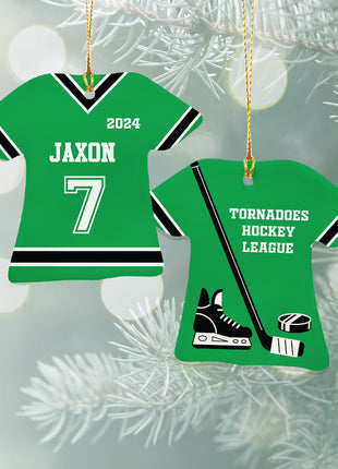 Personalized Baseball Jersey - Purple Christmas Ornament from ORNAMENT EXCLUSIVE Personalized Ornament