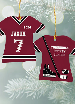 Personalized Baseball Jersey - Purple Christmas Ornament from ORNAMENT EXCLUSIVE Personalized Ornament