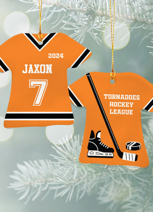 Personalized Baseball Jersey - Purple Christmas Ornament from ORNAMENT EXCLUSIVE Personalized Ornament