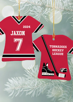 Personalized Baseball Jersey - Purple Christmas Ornament from ORNAMENT EXCLUSIVE Personalized Ornament