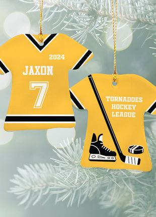 Personalized Baseball Jersey - Purple Christmas Ornament from ORNAMENT EXCLUSIVE Personalized Ornament