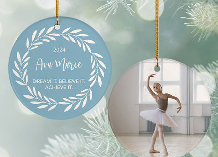 holiday personalized dance dream christmas ornament – Christmas ornament, holiday tree decoration or gift