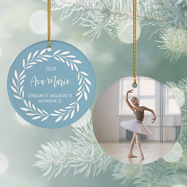 holiday personalized dance dream christmas ornament – Christmas ornament, holiday tree decoration or gift