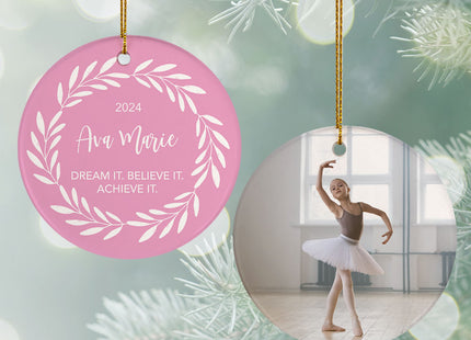 engraved personalized dance dream christmas ornament – Christmas ornament, holiday tree decoration or gift