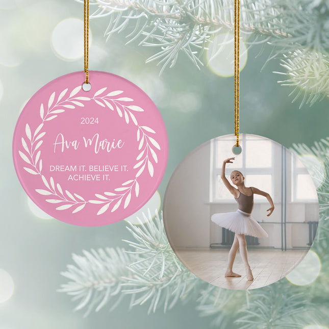 engraved personalized dance dream christmas ornament – Christmas ornament, holiday tree decoration or gift