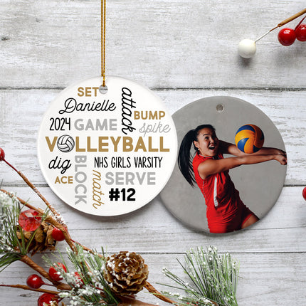 personalized personalized volleyball word cloud christmas ornament – Christmas ornament, holiday tree decoration or gift