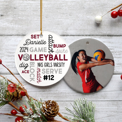 keepsake personalized volleyball word cloud christmas ornament – Christmas ornament, holiday tree decoration or gift