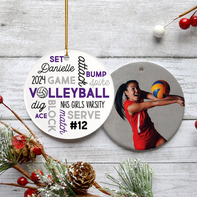 personalized personalized volleyball word cloud christmas ornament – Christmas ornament, holiday tree decoration or gift