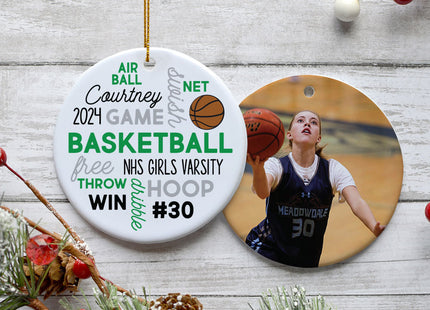 personalized personalized basketball word cloud christmas ornament – Christmas ornament, holiday tree decoration or gift