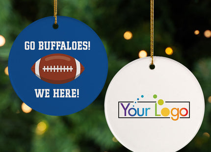 engraved personalized football college christmas ornament – Christmas ornament, holiday tree decoration or gift