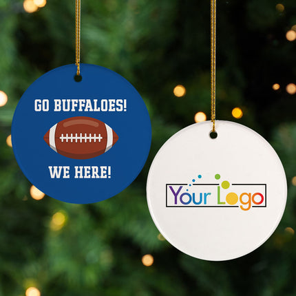 engraved personalized football college christmas ornament – Christmas ornament, holiday tree decoration or gift