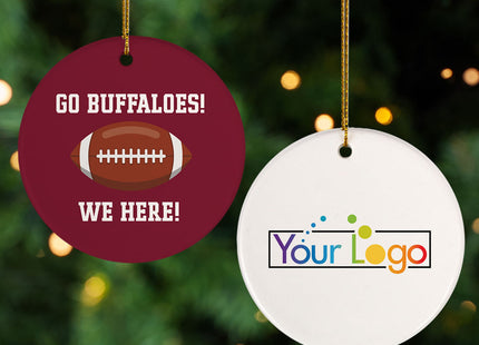 holiday personalized football college christmas ornament – Christmas ornament, holiday tree decoration or gift