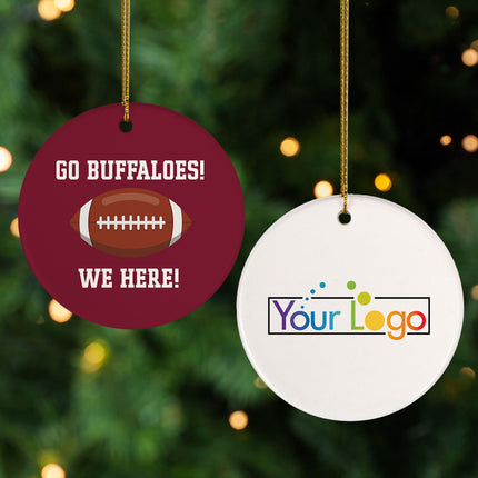 holiday personalized football college christmas ornament – Christmas ornament, holiday tree decoration or gift