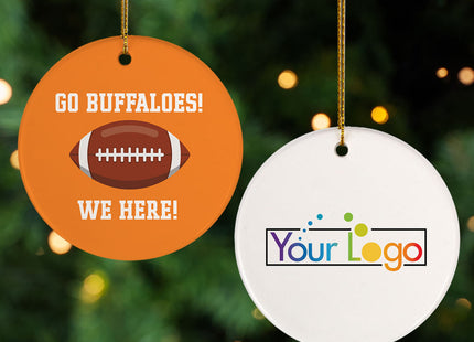 engraved personalized football college christmas ornament – Christmas ornament, holiday tree decoration or gift