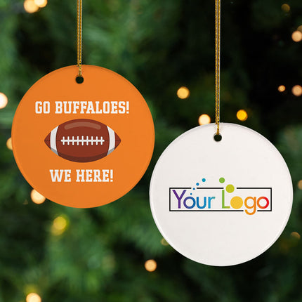 engraved personalized football college christmas ornament – Christmas ornament, holiday tree decoration or gift