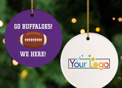 decorative personalized football college christmas ornament – Christmas ornament, holiday tree decoration or gift