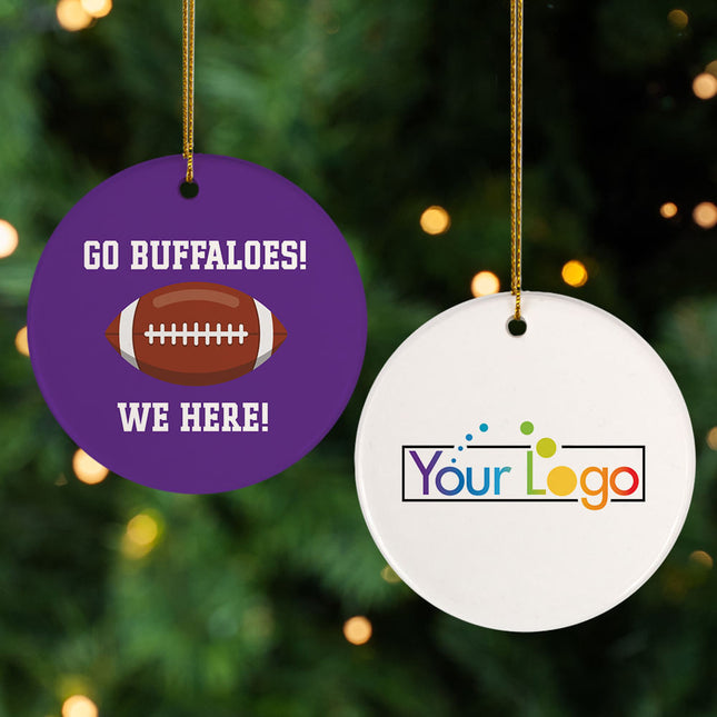 decorative personalized football college christmas ornament – Christmas ornament, holiday tree decoration or gift