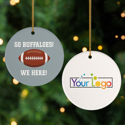 decorative personalized football college christmas ornament – Christmas ornament, holiday tree decoration or gift