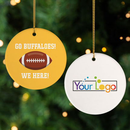 custom personalized football college christmas ornament – Christmas ornament, holiday tree decoration or gift
