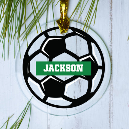 keepsake personalized soccer player christmas ornament – Christmas ornament, holiday tree decoration or gift