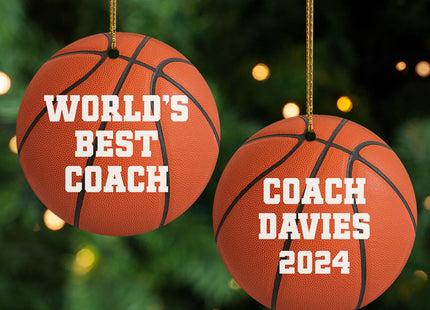 personalized personalized world?s best basketball coach christmas ornament – Christmas ornament, holiday tree decoration or g