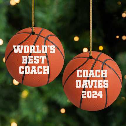 personalized personalized world?s best basketball coach christmas ornament – Christmas ornament, holiday tree decoration or g
