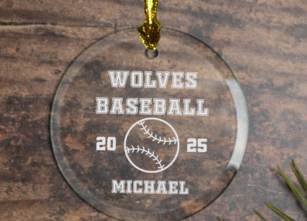 holiday personalized baseball christmas ornament – Christmas ornament, holiday tree decoration or gift