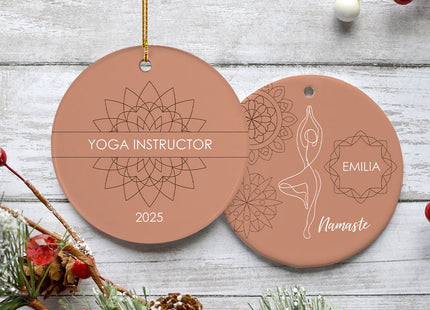 personalized personalized yoga christmas ornament – Christmas ornament, holiday tree decoration or gift