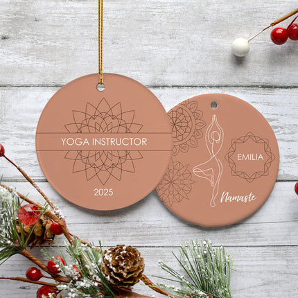 personalized personalized yoga christmas ornament – Christmas ornament, holiday tree decoration or gift