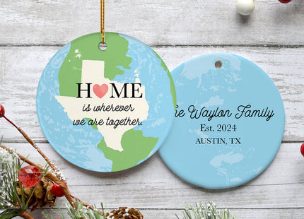 custom personalized texas home christmas ornament – Christmas ornament, holiday tree decoration or gift