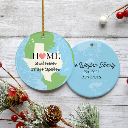 custom personalized texas home christmas ornament – Christmas ornament, holiday tree decoration or gift
