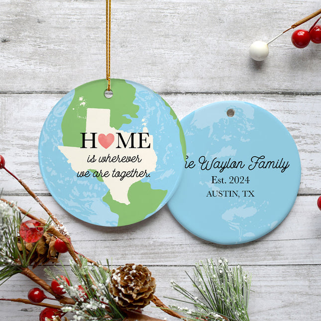 custom personalized texas home christmas ornament – Christmas ornament, holiday tree decoration or gift