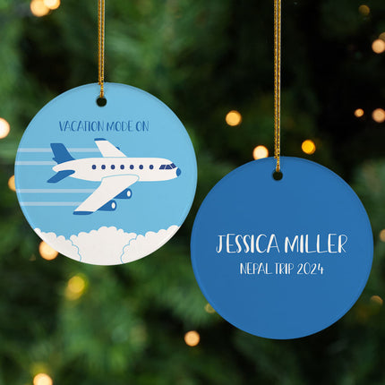 keepsake personalized airplane christmas ornament – Christmas ornament, holiday tree decoration or gift