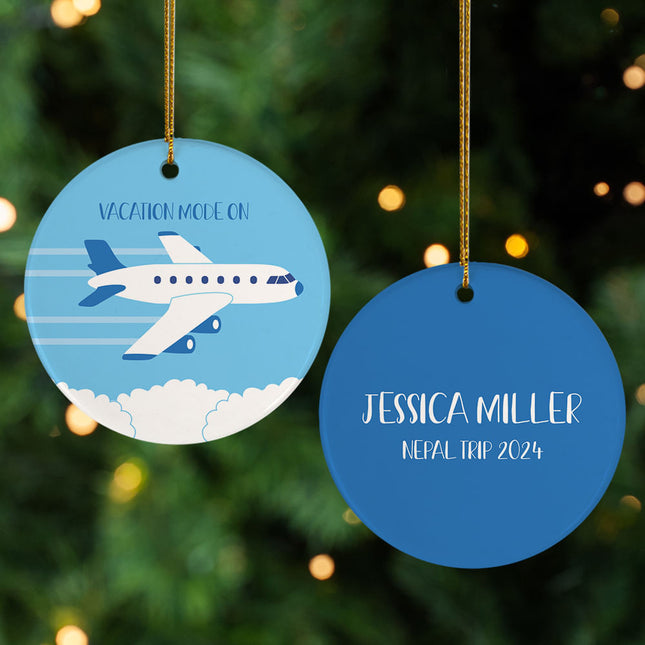 keepsake personalized airplane christmas ornament – Christmas ornament, holiday tree decoration or gift
