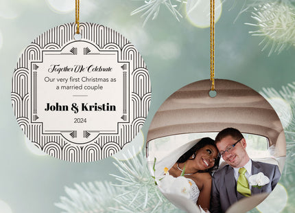 custom personalized together we celebrate christmas ornament – Christmas ornament, holiday tree decoration or gift