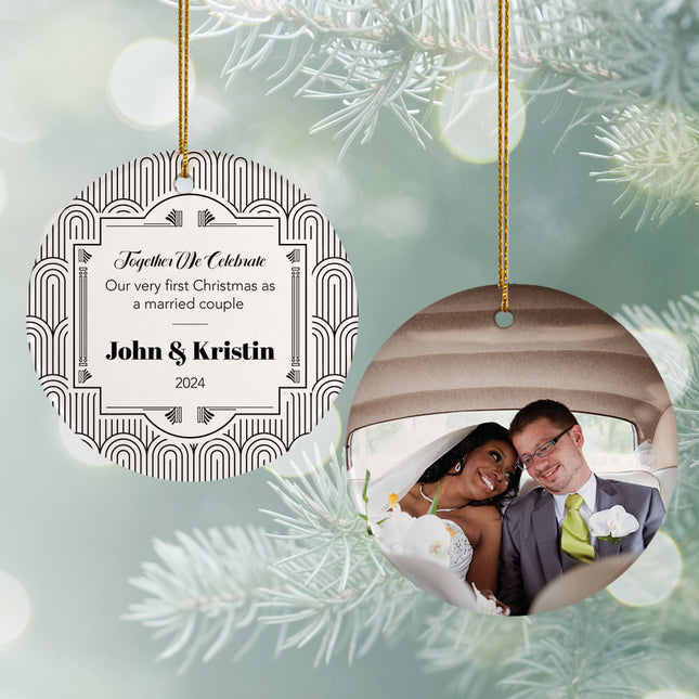 custom personalized together we celebrate christmas ornament – Christmas ornament, holiday tree decoration or gift