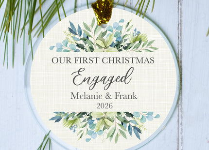 holiday personalized first christmas married glass christmas ornament – Christmas ornament, holiday tree decoration or gift
