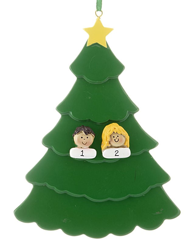 decorative personalized custom people family tree 2 christmas ornament – Christmas ornament, holiday tree decoration or gift