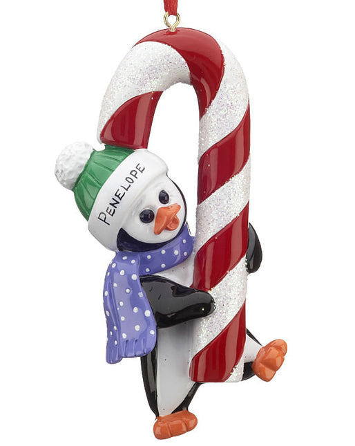 Penguin Candy Cane Ornament
