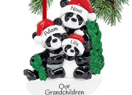 custom personalized panda bear couple christmas ornament – Christmas ornament, holiday tree decoration or gift