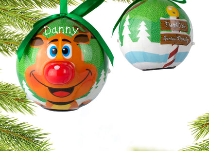 keepsake personalized rudolph the red nosed reindeer christmas ornament – Christmas ornament, holiday tree decoration or gift