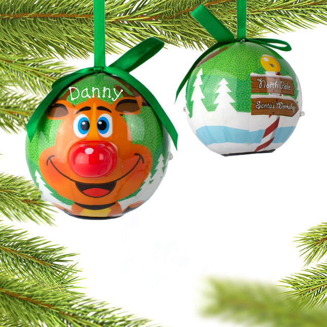 keepsake personalized rudolph the red nosed reindeer christmas ornament – Christmas ornament, holiday tree decoration or gift