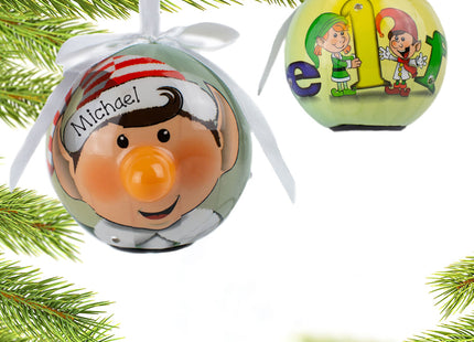 personalized personalized blinking nose elf christmas ornament – Christmas ornament, holiday tree decoration or gift