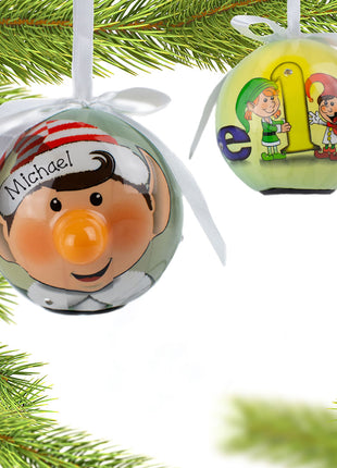 Blinking Nose Elf Personalized Ornament by D & D DISTRIBUT Ornament