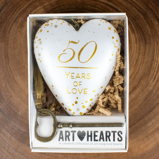 holiday personalized 50 years of love heart christmas ornament – Christmas ornament, holiday tree decoration or gift